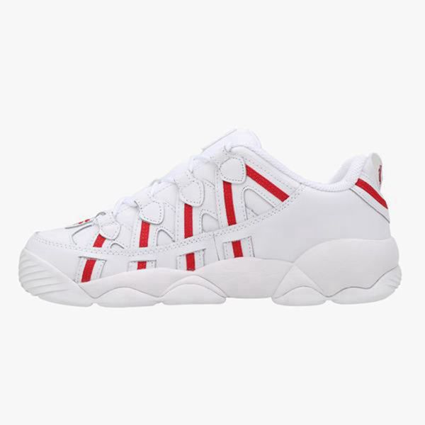 Fila Spaghetti 95 Low Women's Heritage Shoes - White/Red,NZ 675-7946